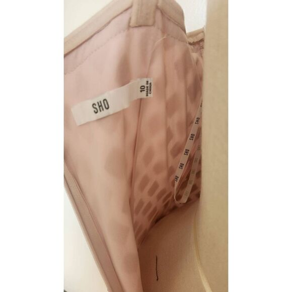 SHO pale rose gold sequin Slip DressV Neck, Spaghetti straps, diamond pattern, - Picture 8 of 10